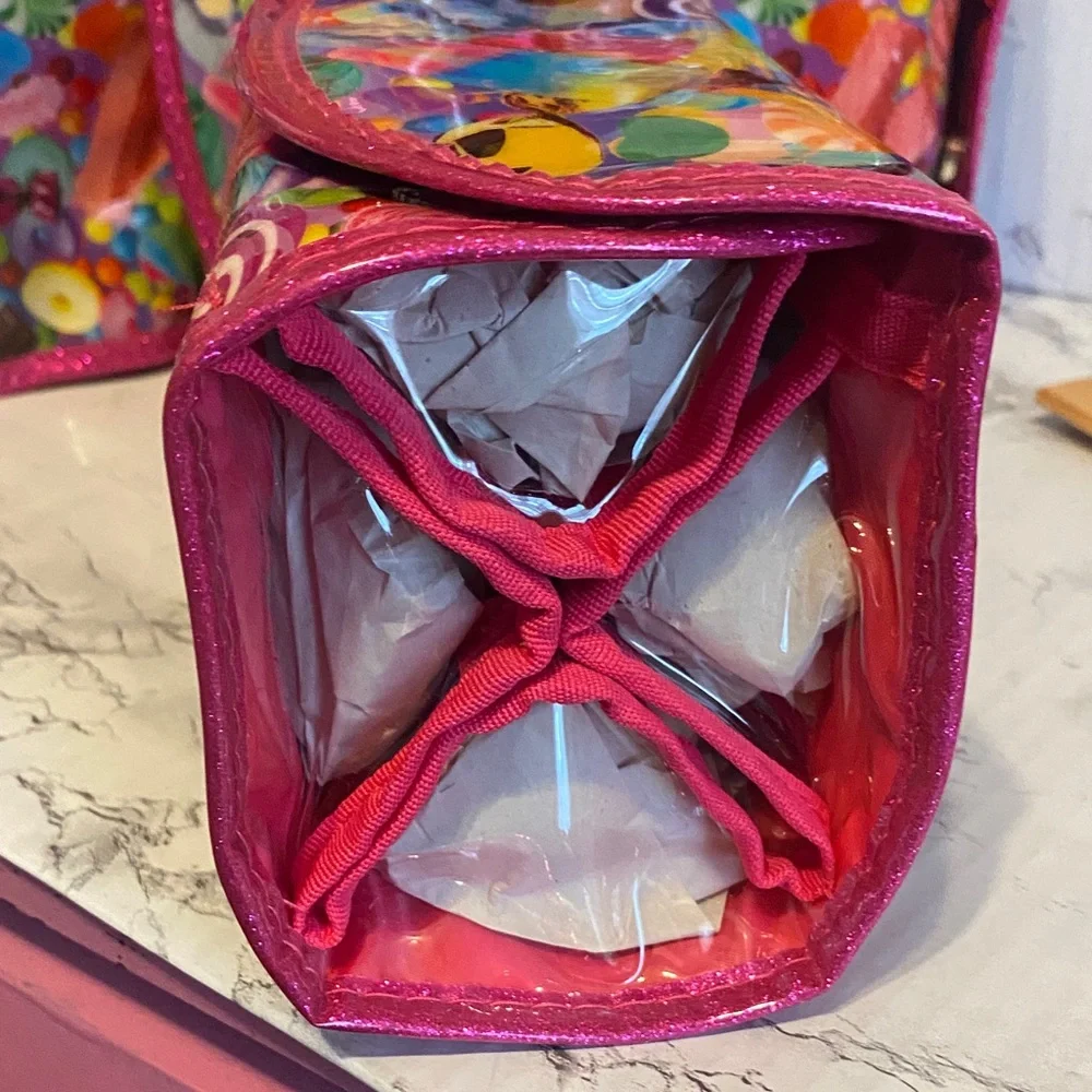 NWT, Claire’s Colorful Cosmetic Organizer BUNDLE (6) W/ Colorful Candy Print